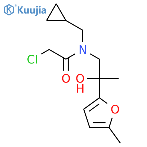 2-chloro-N-(cyclopropylmethyl)-N-2-hydroxy-2-(5-methylfuran-2-yl)propylacetamide structure