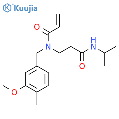 3-[(3-Methoxy-4-methylphenyl)methyl-prop-2-enoylamino]-N-propan-2-ylpropanamide structure