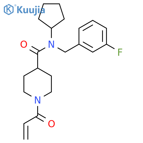 N-cyclopentyl-N-[(3-fluorophenyl)methyl]-1-(prop-2-enoyl)piperidine-4-carboxamide structure