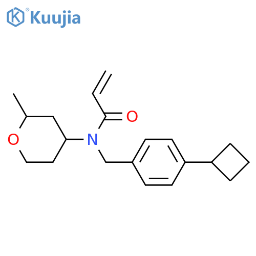 N-[(4-Cyclobutylphenyl)methyl]-N-(2-methyloxan-4-yl)prop-2-enamide structure