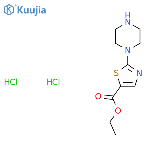 Ethyl 2-piperazin-1-yl-1,3-thiazole-5-carboxylate;dihydrochloride structure