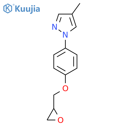 4-Methyl-1-[4-(oxiran-2-ylmethoxy)phenyl]pyrazole structure