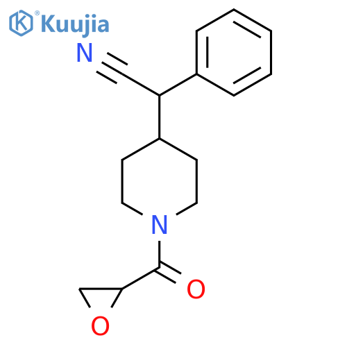 2-[1-(Oxirane-2-carbonyl)piperidin-4-yl]-2-phenylacetonitrile structure
