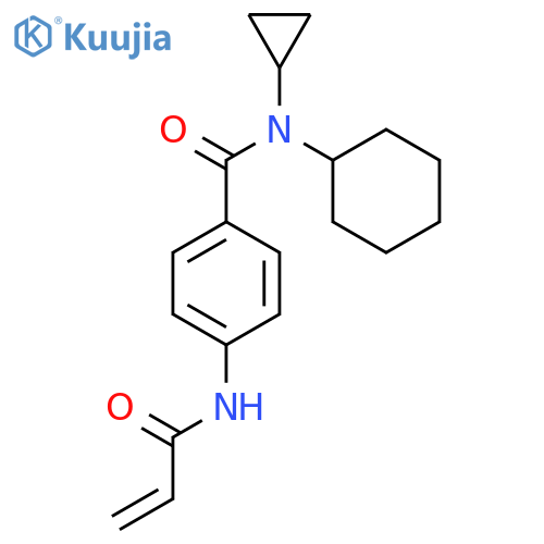 N-cyclohexyl-N-cyclopropyl-4-(prop-2-enamido)benzamide structure