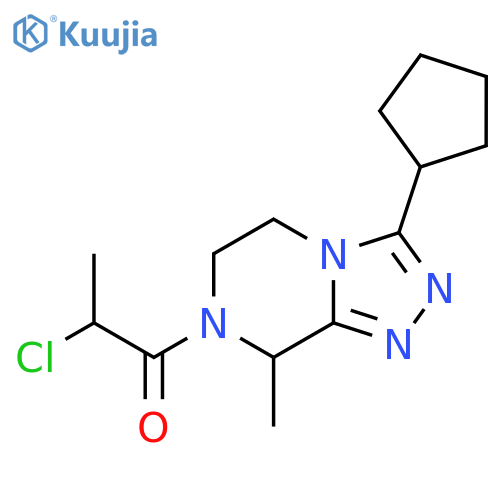 2-Chloro-1-(3-cyclopentyl-8-methyl-6,8-dihydro-5H-[1,2,4]triazolo[4,3-a]pyrazin-7-yl)propan-1-one structure