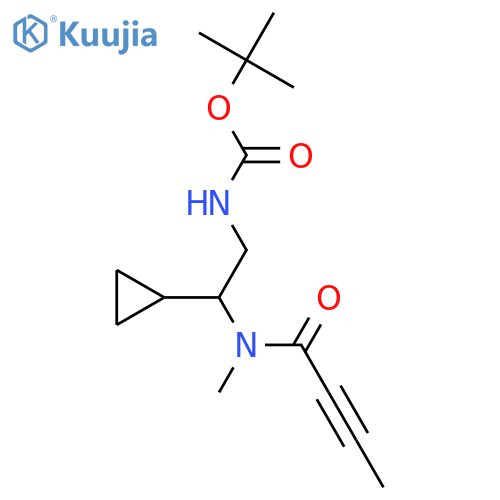 tert-butyl N-2-cyclopropyl-2-(N-methylbut-2-ynamido)ethylcarbamate structure