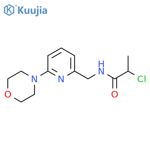 2-Chloro-N-[(6-morpholin-4-ylpyridin-2-yl)methyl]propanamide structure