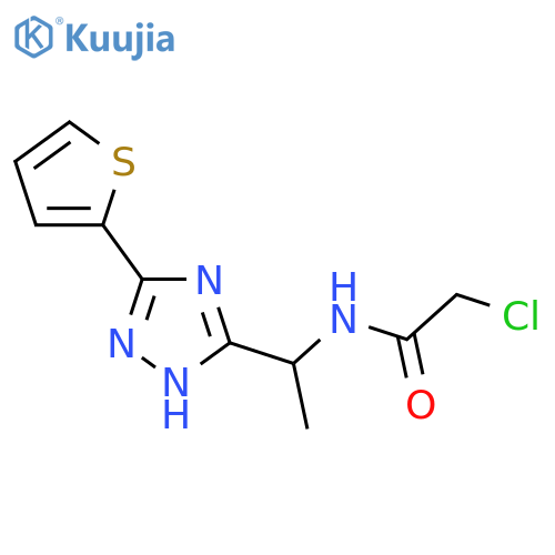 2-chloro-N-{1-5-(thiophen-2-yl)-1H-1,2,4-triazol-3-ylethyl}acetamide structure