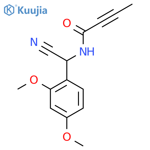 N-cyano(2,4-dimethoxyphenyl)methylbut-2-ynamide structure