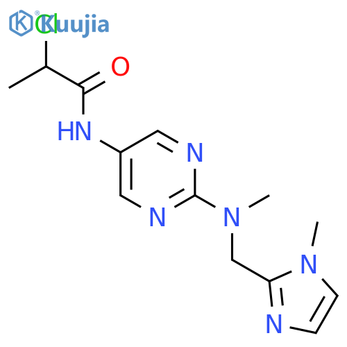 2-Chloro-N-[2-[methyl-[(1-methylimidazol-2-yl)methyl]amino]pyrimidin-5-yl]propanamide structure