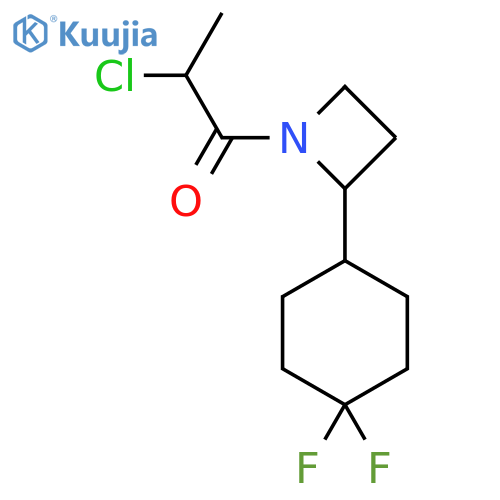 2-Chloro-1-[2-(4,4-difluorocyclohexyl)azetidin-1-yl]propan-1-one structure