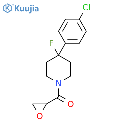 4-(4-Chlorophenyl)-4-fluoro-1-(oxirane-2-carbonyl)piperidine structure