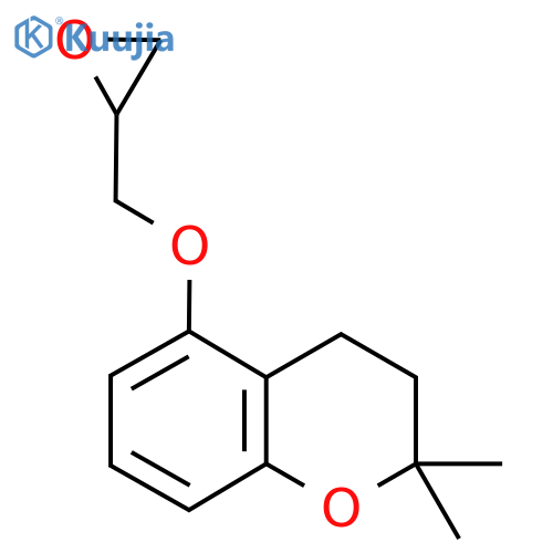 2,2-dimethyl-5-[(oxiran-2-yl)methoxy]-3,4-dihydro-2H-1-benzopyran structure