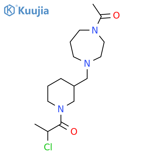 1-[3-[(4-Acetyl-1,4-diazepan-1-yl)methyl]piperidin-1-yl]-2-chloropropan-1-one structure