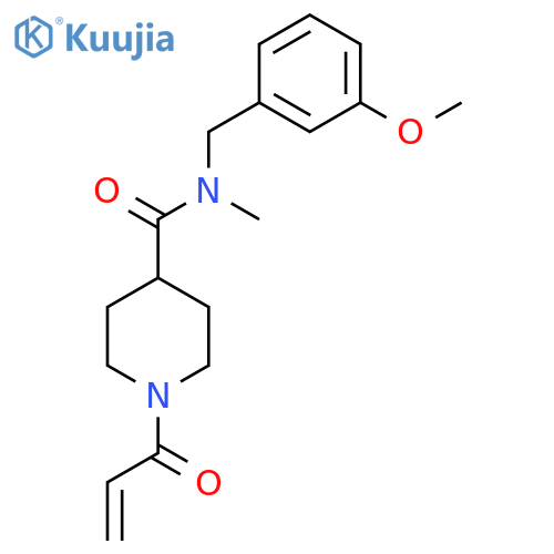 N-[(3-methoxyphenyl)methyl]-N-methyl-1-(prop-2-enoyl)piperidine-4-carboxamide structure