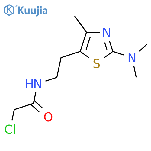2-chloro-N-{2-[2-(dimethylamino)-4-methyl-1,3-thiazol-5-yl]ethyl}acetamide structure