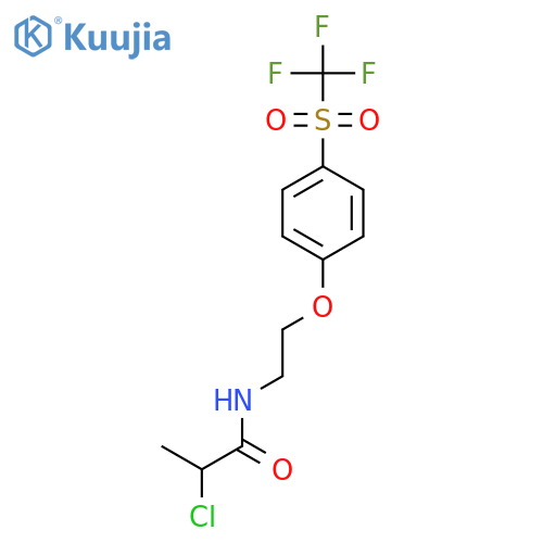 2-Chloro-N-[2-[4-(trifluoromethylsulfonyl)phenoxy]ethyl]propanamide structure
