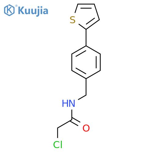 2-chloro-N-{4-(thiophen-2-yl)phenylmethyl}acetamide structure