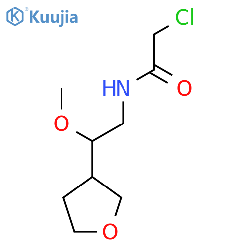 2-chloro-N-2-methoxy-2-(oxolan-3-yl)ethylacetamide structure
