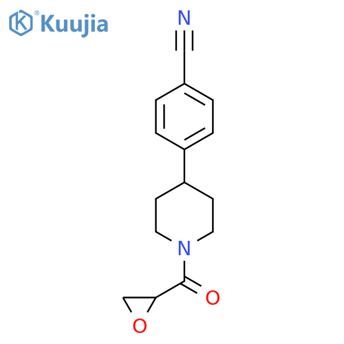 4-[1-(Oxirane-2-carbonyl)piperidin-4-yl]benzonitrile structure