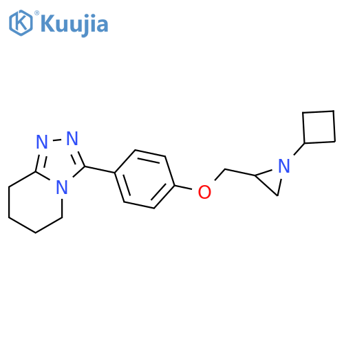 1-cyclobutyl-2-[(4-{5H,6H,7H,8H-[1,2,4]triazolo[4,3-a]pyridin-3-yl}phenoxy)methyl]aziridine structure