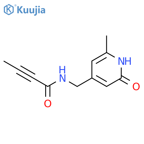 N-(6-methyl-2-oxo-1,2-dihydropyridin-4-yl)methylbut-2-ynamide structure