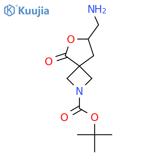 Tert-butyl 7-(aminomethyl)-5-oxo-6-oxa-2-azaspiro[3.4]octane-2-carboxylate structure