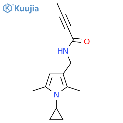 N-(1-cyclopropyl-2,5-dimethyl-1H-pyrrol-3-yl)methylbut-2-ynamide structure