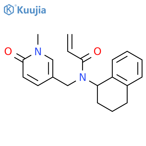 N-[(1-Methyl-6-oxopyridin-3-yl)methyl]-N-(1,2,3,4-tetrahydronaphthalen-1-yl)prop-2-enamide structure