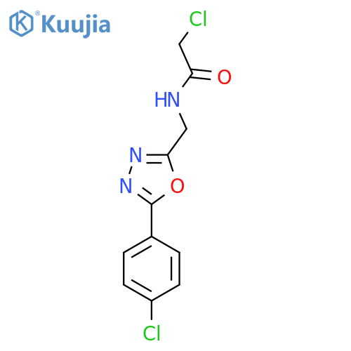 2-chloro-N-{5-(4-chlorophenyl)-1,3,4-oxadiazol-2-ylmethyl}acetamide structure