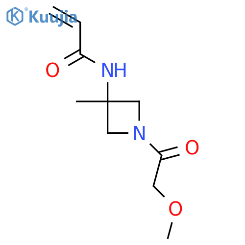 N-1-(2-methoxyacetyl)-3-methylazetidin-3-ylprop-2-enamide structure