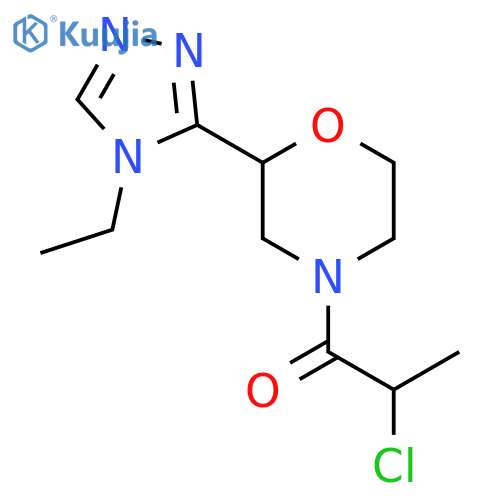 2-Chloro-1-[2-(4-ethyl-1,2,4-triazol-3-yl)morpholin-4-yl]propan-1-one structure
