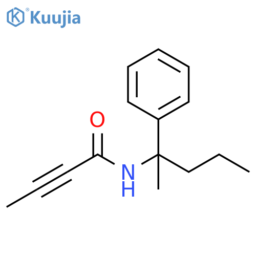 N-(2-phenylpentan-2-yl)but-2-ynamide structure