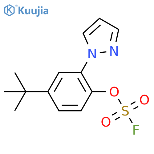 1-(5-Tert-butyl-2-fluorosulfonyloxyphenyl)pyrazole structure