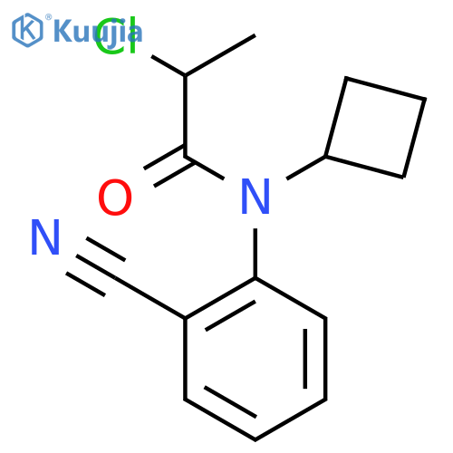 2-chloro-N-(2-cyanophenyl)-N-cyclobutylpropanamide structure