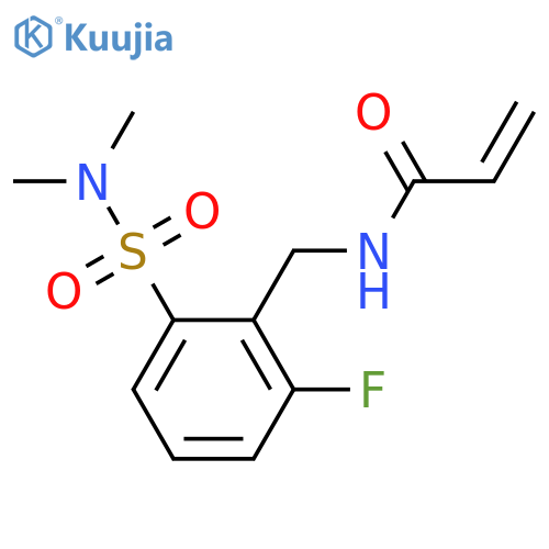N-{2-(dimethylsulfamoyl)-6-fluorophenylmethyl}prop-2-enamide structure