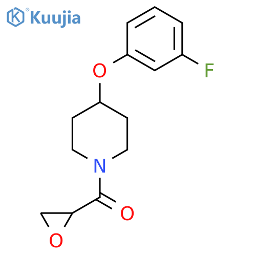 4-(3-Fluorophenoxy)-1-(oxirane-2-carbonyl)piperidine structure