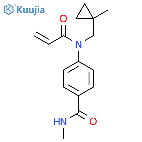 N-methyl-4-{N-(1-methylcyclopropyl)methylprop-2-enamido}benzamide structure