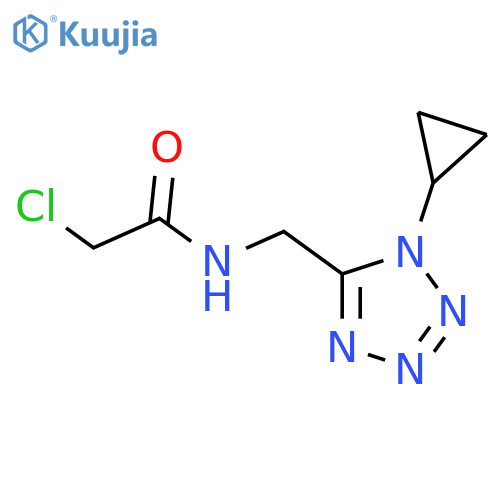 2-Chloro-N-[(1-cyclopropyltetrazol-5-yl)methyl]acetamide structure