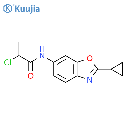 2-Chloro-N-(2-cyclopropyl-1,3-benzoxazol-6-yl)propanamide structure