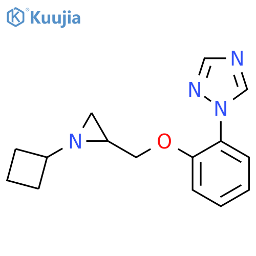 1-{2-[(1-cyclobutylaziridin-2-yl)methoxy]phenyl}-1H-1,2,4-triazole structure