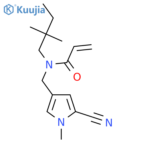 N-(5-cyano-1-methyl-1H-pyrrol-3-yl)methyl-N-(2,2-dimethylbutyl)prop-2-enamide structure