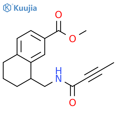 Methyl 5,6,7,8-tetrahydro-8-[[(1-oxo-2-butyn-1-yl)amino]methyl]-2-naphthalenecarboxylate structure