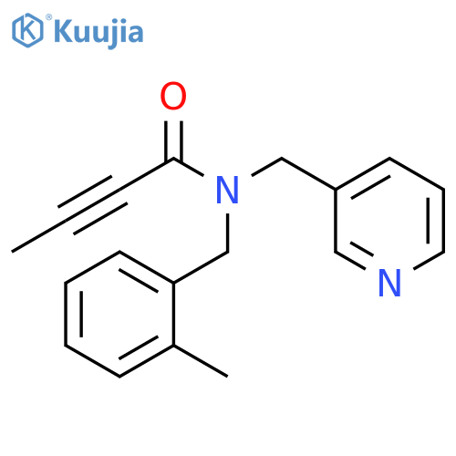 N-[(2-Methylphenyl)methyl]-N-(3-pyridinylmethyl)-2-butynamide structure
