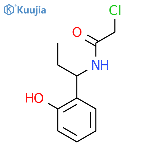 2-chloro-N-1-(2-hydroxyphenyl)propylacetamide structure
