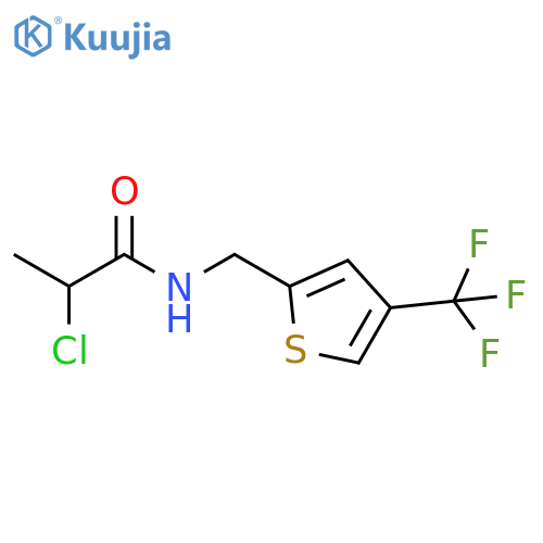 2-Chloro-N-[[4-(trifluoromethyl)-2-thienyl]methyl]propanamide structure
