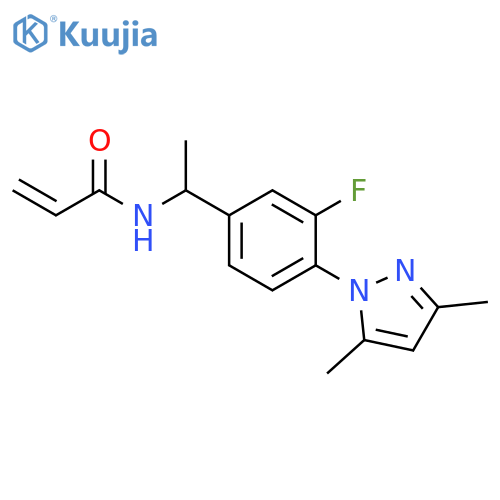 N-[1-[4-(3,5-Dimethyl-1H-pyrazol-1-yl)-3-fluorophenyl]ethyl]-2-propenamide structure