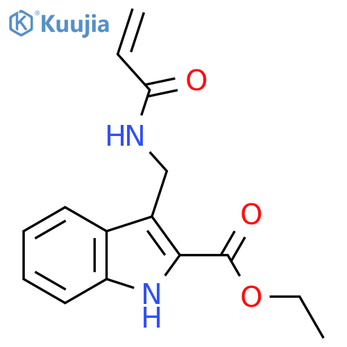 ethyl 3-(prop-2-enamido)methyl-1H-indole-2-carboxylate structure
