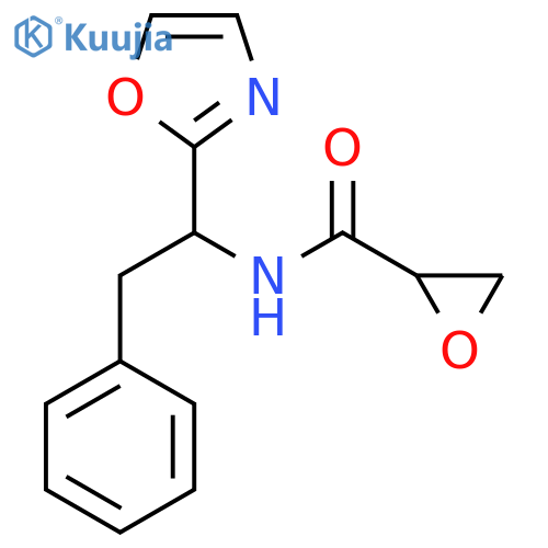 N-[1-(1,3-Oxazol-2-yl)-2-phenylethyl]oxirane-2-carboxamide structure