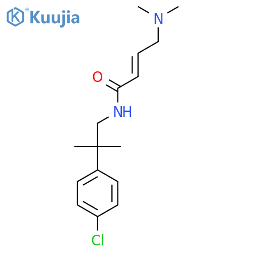 (2E)-N-2-(4-chlorophenyl)-2-methylpropyl-4-(dimethylamino)but-2-enamide structure